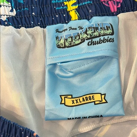 Chubbies Navy Ski Print Swim Shorts size XXL - Picture 2 of 6